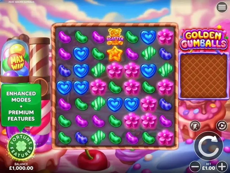  - Golden Gumballs Four Leaf Gaming Cascading Reels 