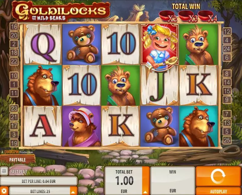 Main Screen Reels - Goldilocks Quickspin Video 