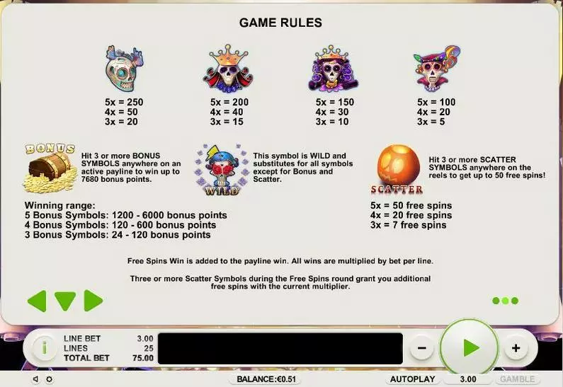 Info and Rules - Graveyard Shift Topgame Fixed Lines 