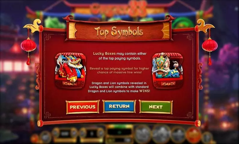 Info and Rules - GREAT 88 BetSoft Bonus Round Slots3 TM