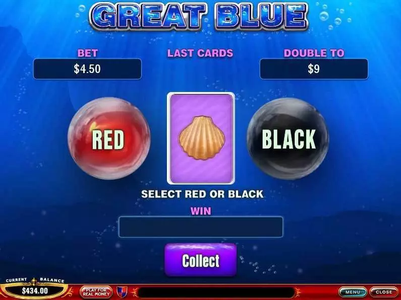 Gamble Screen - Great Blue PlayTech Video 
