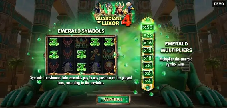 Info and Rules - Guardians of Luxor 4 Red Rake Gaming  