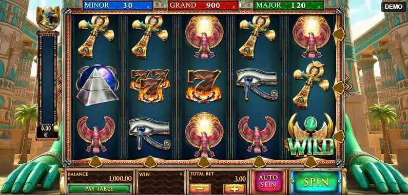 Main Screen Reels - Guardians of Luxor 4 Red Rake Gaming  