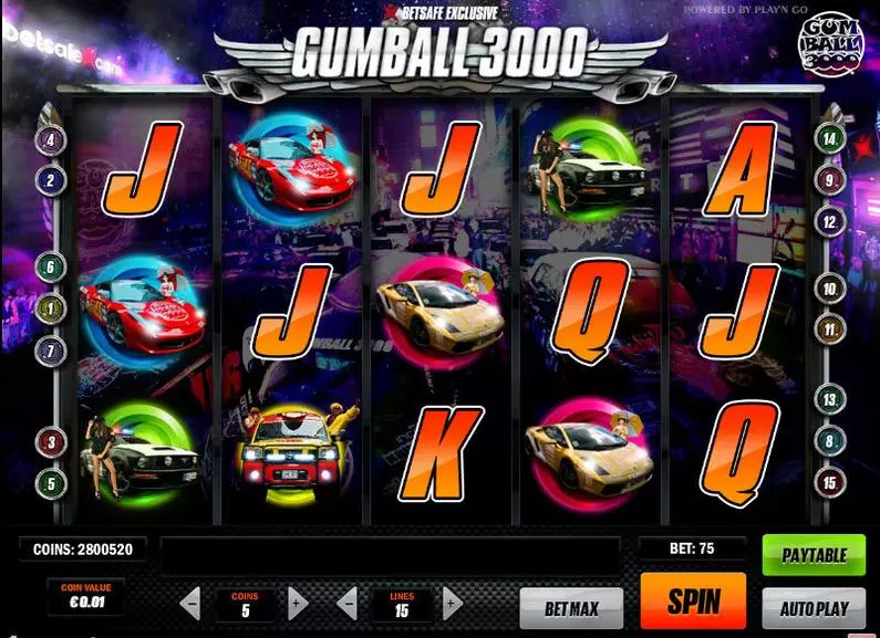 Main Screen Reels - Gumball 3000 Play'n GO Video 