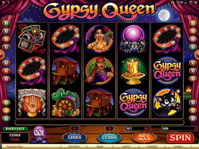 Main Screen Reels - Gypsy Queen Microgaming Coin Based 