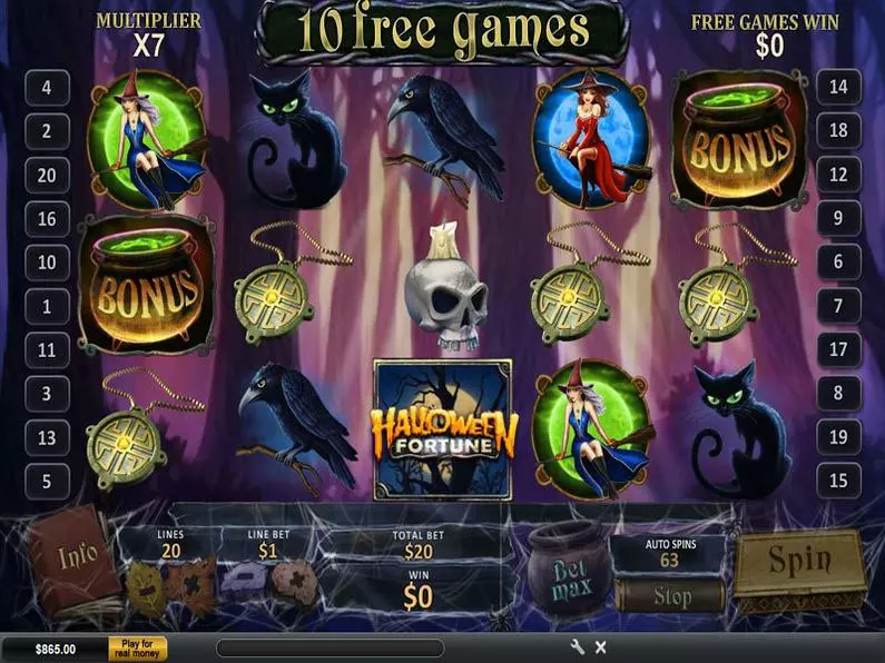Bonus 3 - Halloween Fortune PlayTech Video 