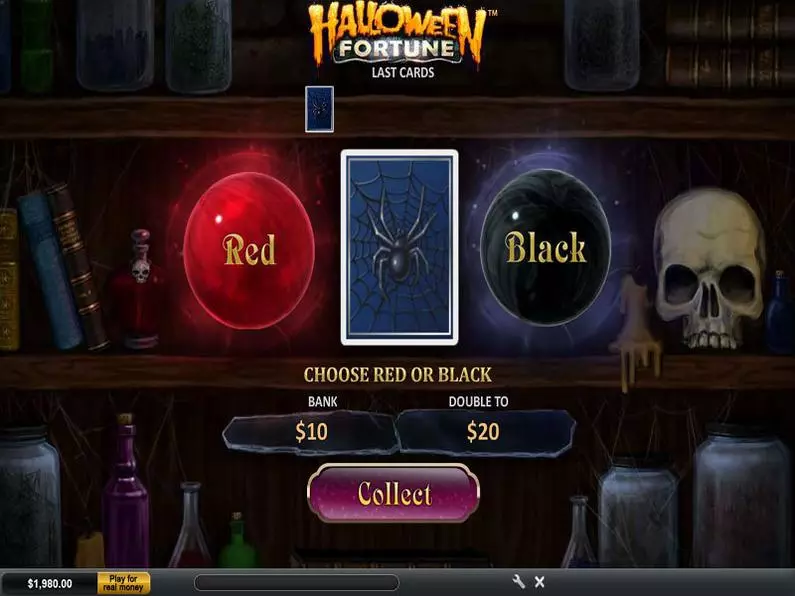 Gamble Screen - Halloween Fortune PlayTech Video 