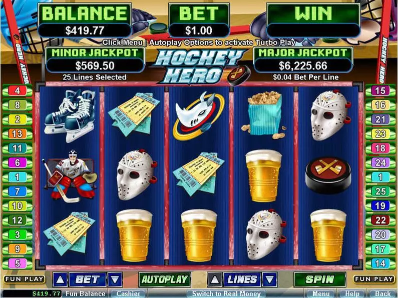 Main Screen Reels - Hockey Hero RTG  Real-Series