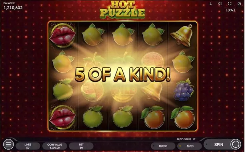 Winning Screenshot - Hot Puzzle Endorphina  