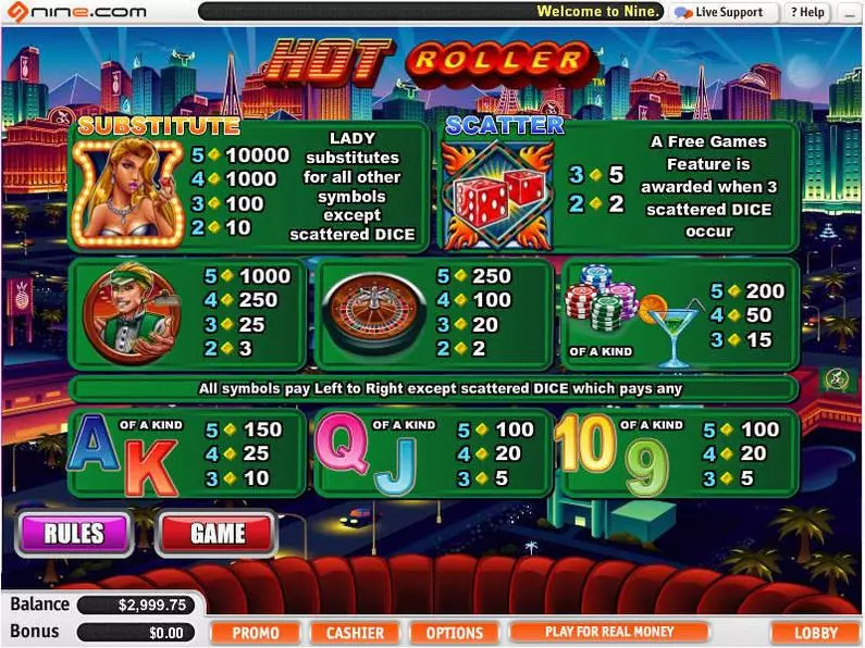 Info and Rules - Hot Roller Vegas Technology Video 