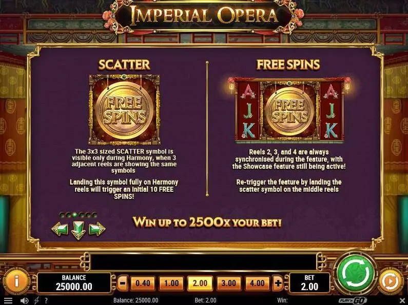 Free Spins Feature - Imperial Opera Play'n GO  