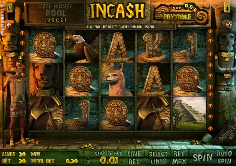 Main Screen Reels - InCa$h Sheriff Gaming 3D Slot 