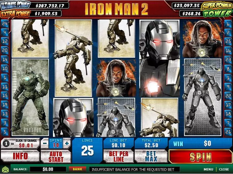 Main Screen Reels - Iron Man 2 PlayTech Video 