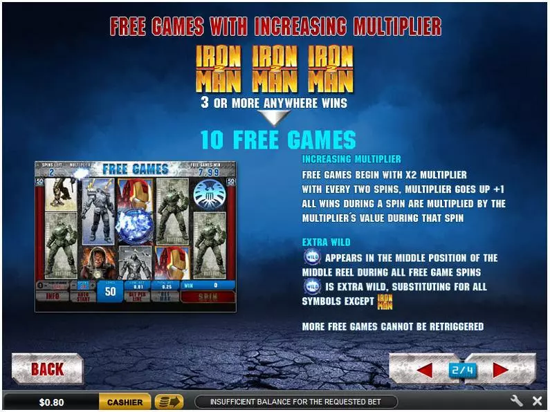 Bonus 1 - Iron Man 2 50 Line PlayTech Video 