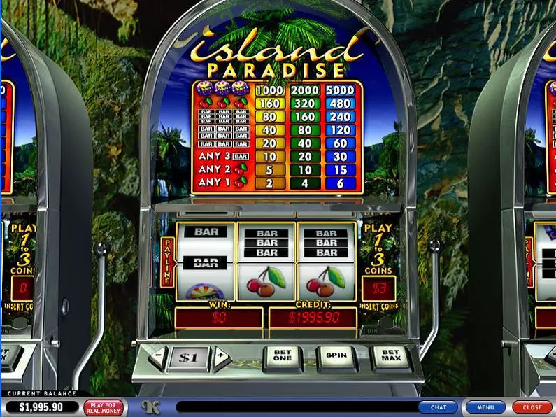 Main Screen Reels - Island Paradise PlayTech Classic 