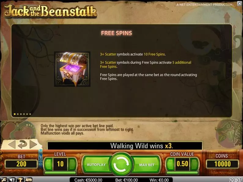 Bonus 2 - Jack and the Beanstalk NetEnt 3D Slot 