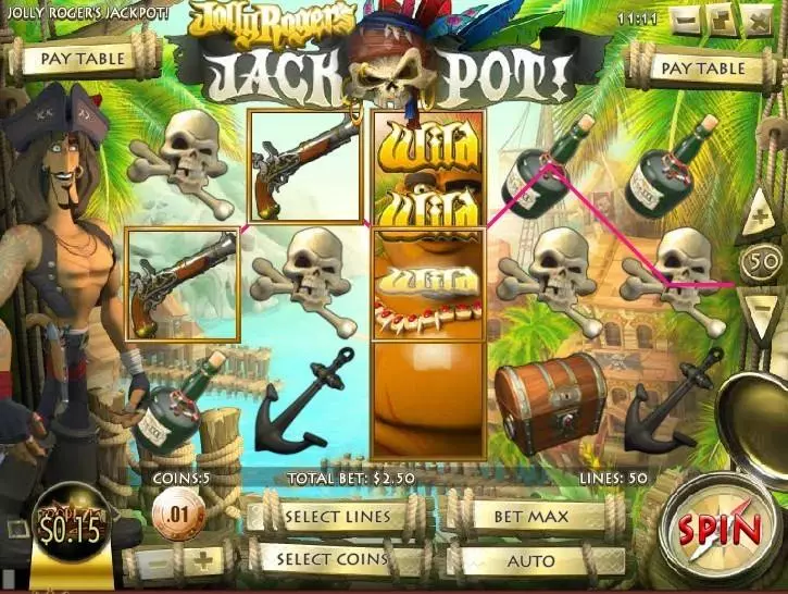 Main Screen Reels - Jolly Roger Jackpot Rival Bonus Round 