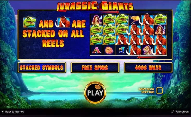 Info and Rules - Jurassic Giants Pragmatic Play 4096 Ways 