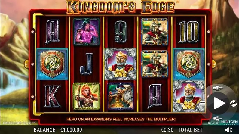 Main Screen Reels - Kingdom's Edge NextGen Gaming Fixed Lines 