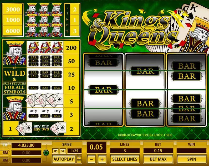 Main Screen Reels - Kings and Queens Topgame  