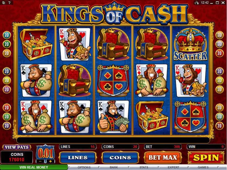 Main Screen Reels - Kings of Cash Microgaming Video 