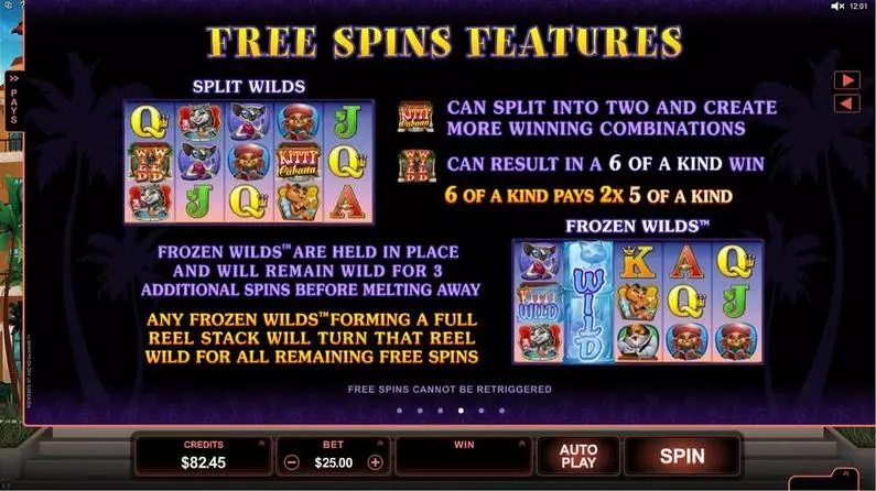 Info and Rules - Kitty Cabana Microgaming Fixed Lines 