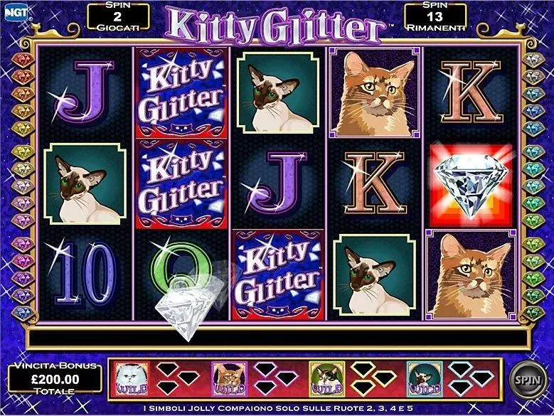 Introduction Screen - Kitty Glitter IGT  