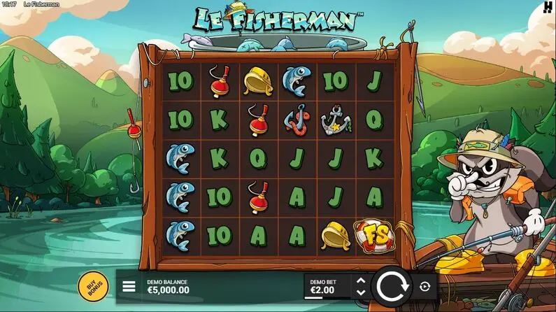 Main Screen Reels - Le Fisherman Hacksaw Gaming Cascading Reels 