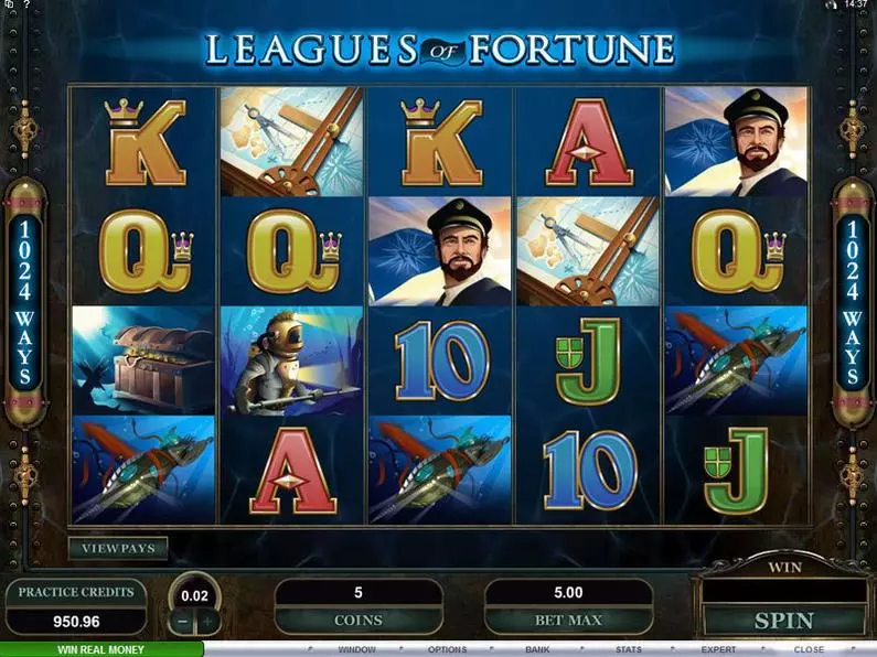 Main Screen Reels - Leagues of Fortune Microgaming Bonus Round 