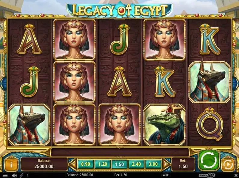 Main Screen Reels - Legacy of Egypt Play'n GO Fixed Lines 