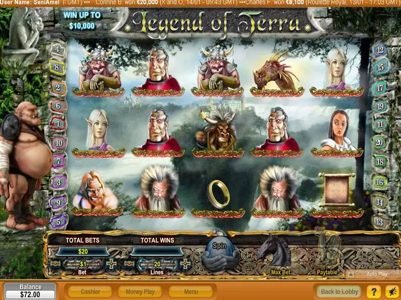 Main Screen Reels - Legend of Terra NeoGames Video 
