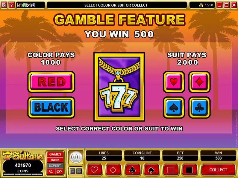 Gamble Screen - Loaded Microgaming Coin Based 