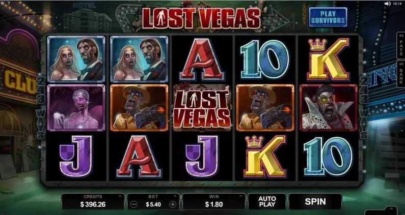 Main Screen Reels - Lost Vegas Microgaming 243 Ways 