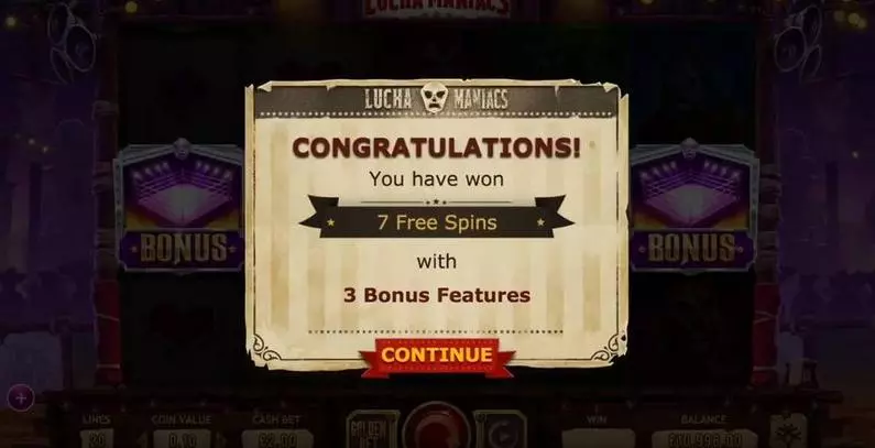 Free Spins Feature - Lucha Maniacs Yggdrasil  