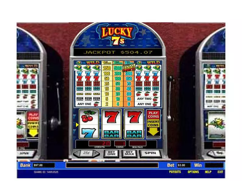 Main Screen Reels - Lucky 7's 1 Line Parlay Classic 