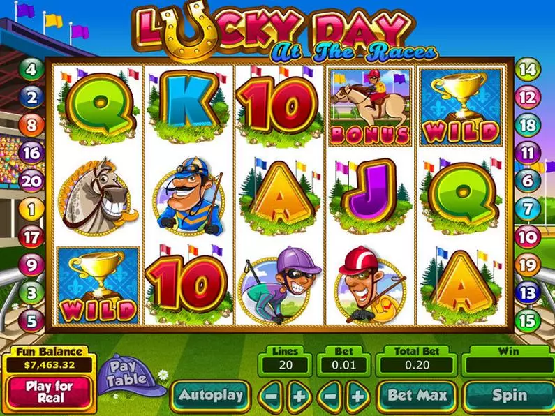 Main Screen Reels - Lucky Day at the Races Topgame Video 