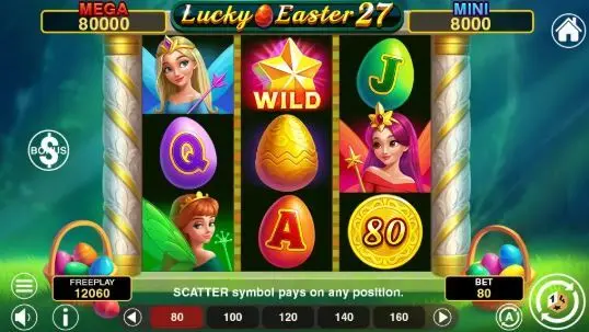 Main Screen Reels - Lucky Easter 27 Hold And Win 1Spin4Win  