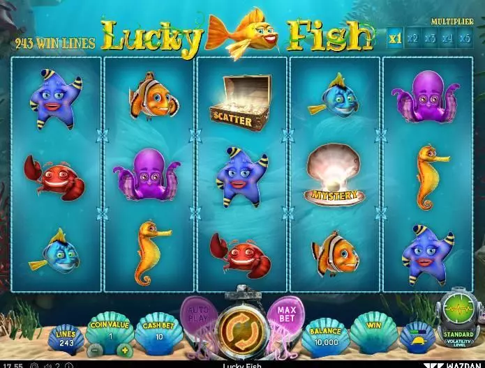 Main Screen Reels - Lucky Fish Wazdan Cascading Reels 