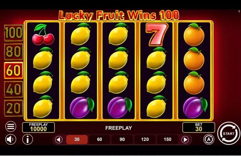 Main Screen Reels - LUCKY FRUIT WINS 100 1Spin4Win  