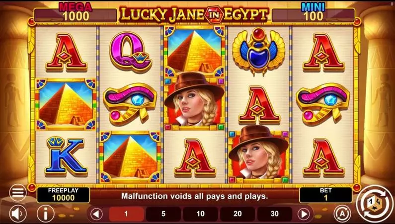 Main Screen Reels - LUCKY JANE IN EGYPT HOLD AND WIN 1Spin4Win  