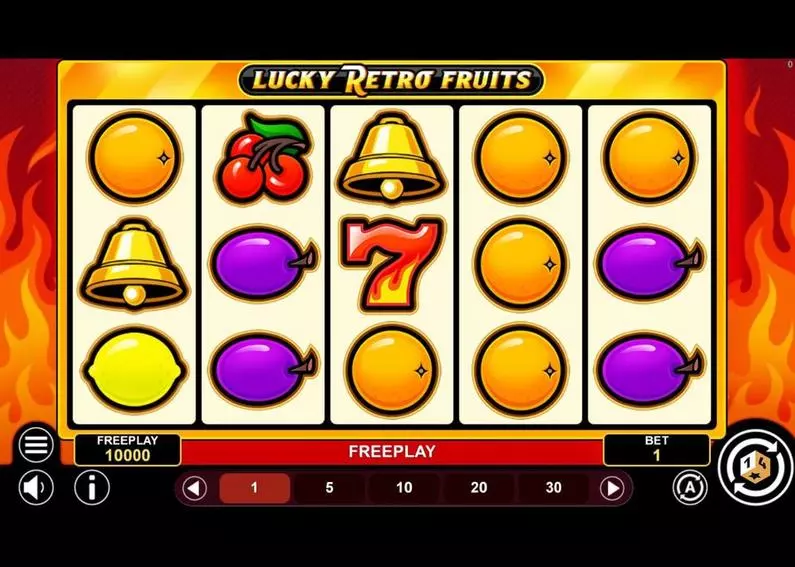 Main Screen Reels - Lucky Retro Fruits 1Spin4Win  