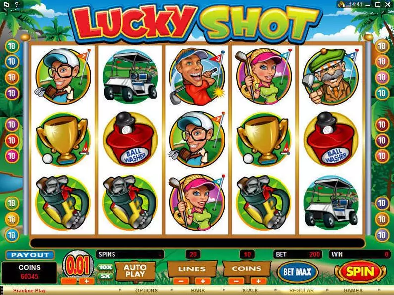Main Screen Reels - Lucky Shot Microgaming Coin Based 