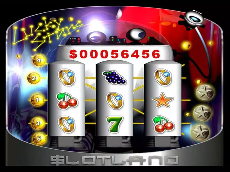 Main Screen Reels - Lucky Stars Slotland Software Bonus Round 