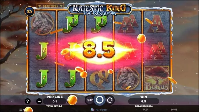 Winning Screenshot - Majestic King- Ice Kingdom Spinomenal  