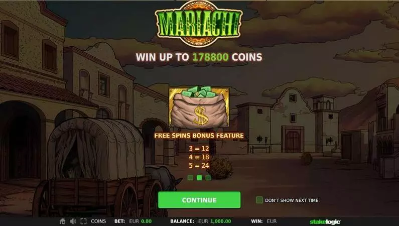 Free Spins Feature - Mariachi StakeLogic  MOBi