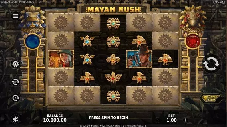 Main Screen Reels - Mayan Rush StakeLogic 3125 Ways 