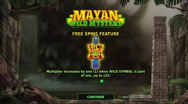 Info and Rules - Mayan Wild Mystery StakeLogic  