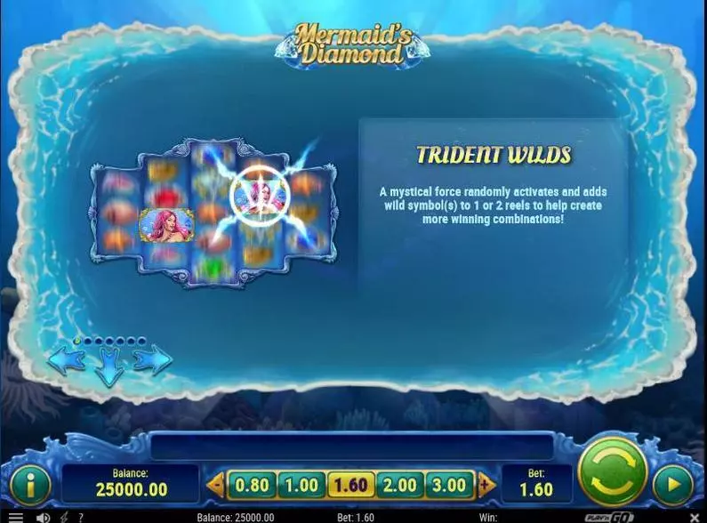 Bonus 1 - Mermaid's Diamonds Play'n GO  