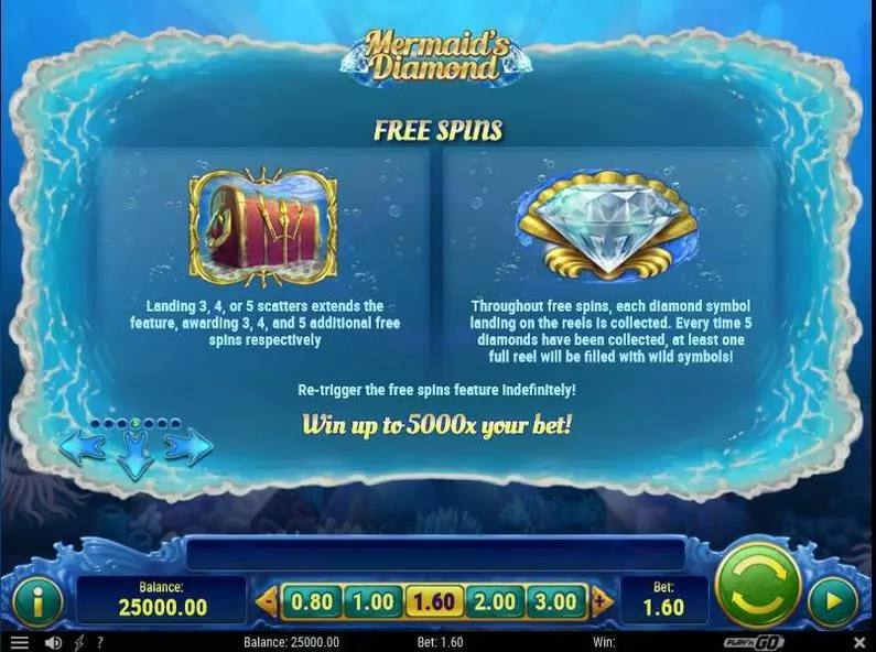 Bonus 2 - Mermaid's Diamonds Play'n GO  