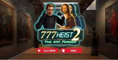Introduction Screen - 777 Heist 2 The Art Forgery Red Rake Gaming 5 Reel/
